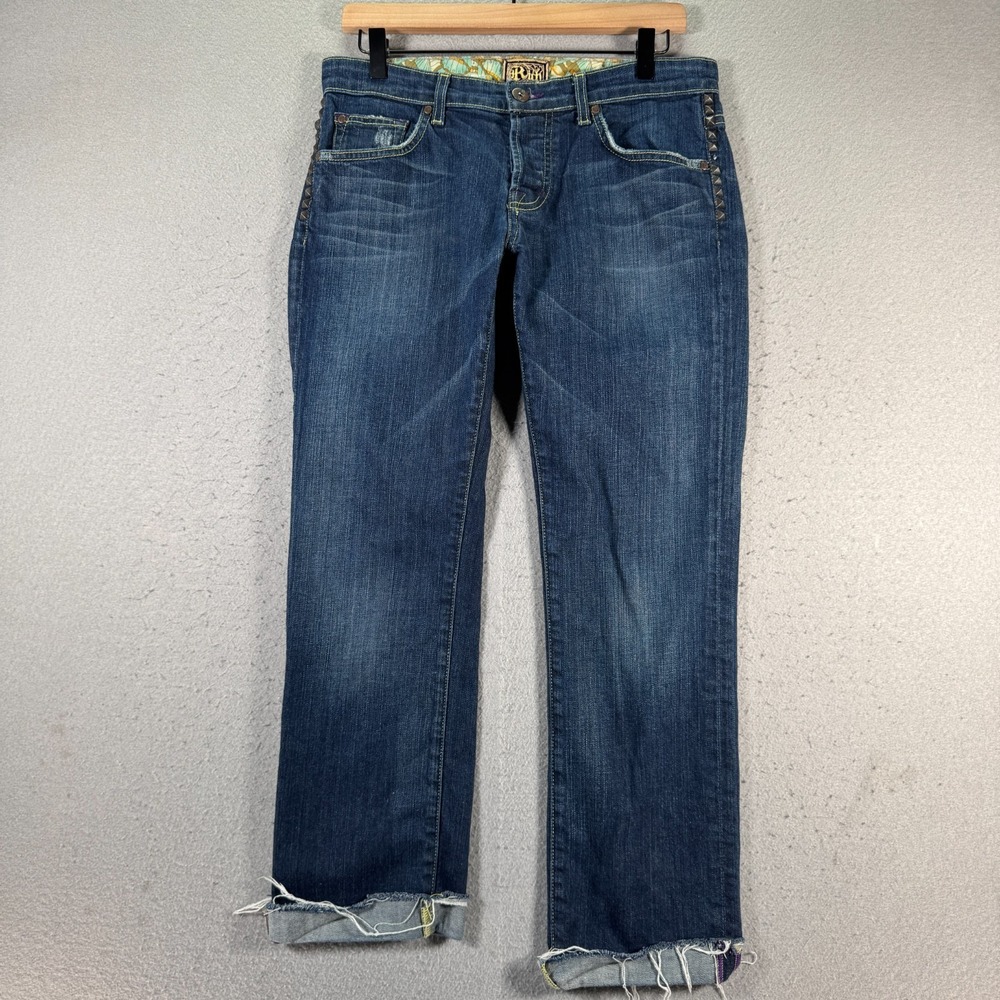 Vintage Rich & Skinny Jeans Womens 26 Blue Medium Wash Slim Straight Denim USA